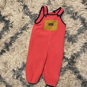 Patagonia fleece overalls, 12-18mo.